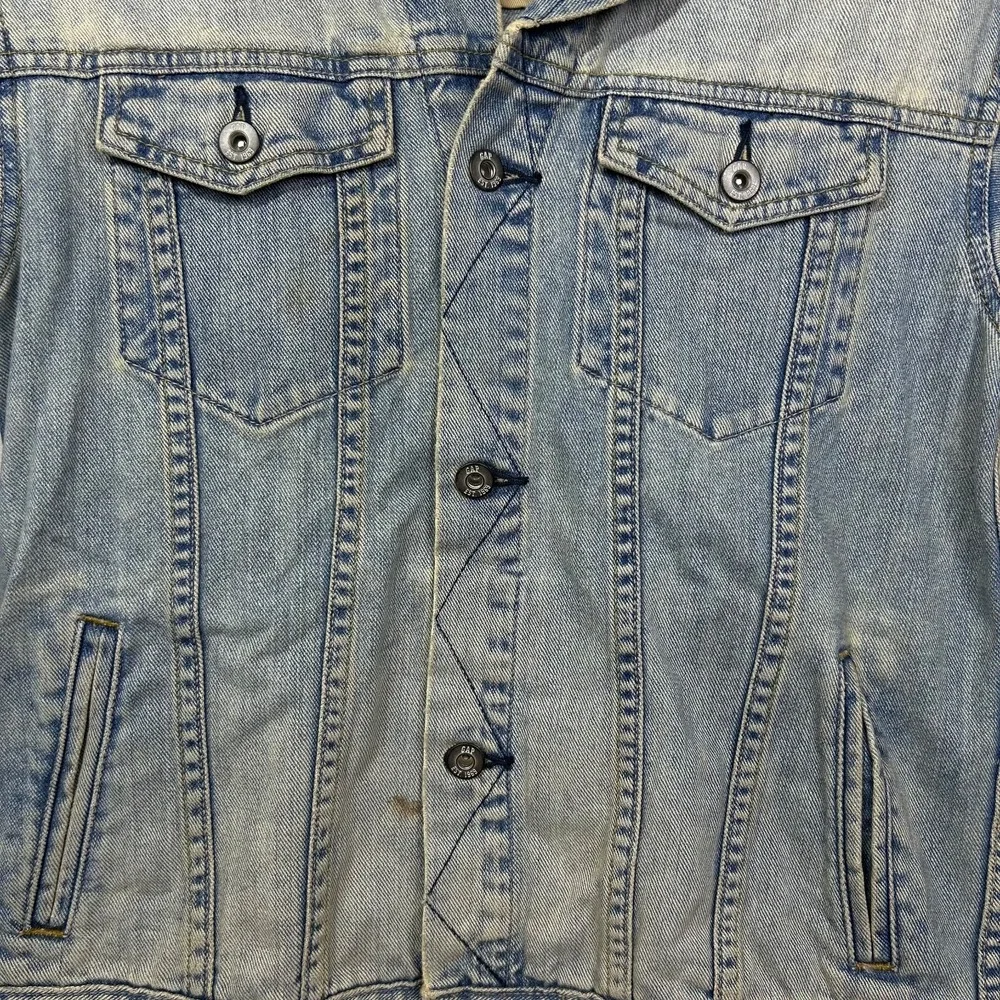 Vintage Gap Kids Trucker Jacket Blue‎ Denim Pockets Classic Y2K - 2XL (14-16)